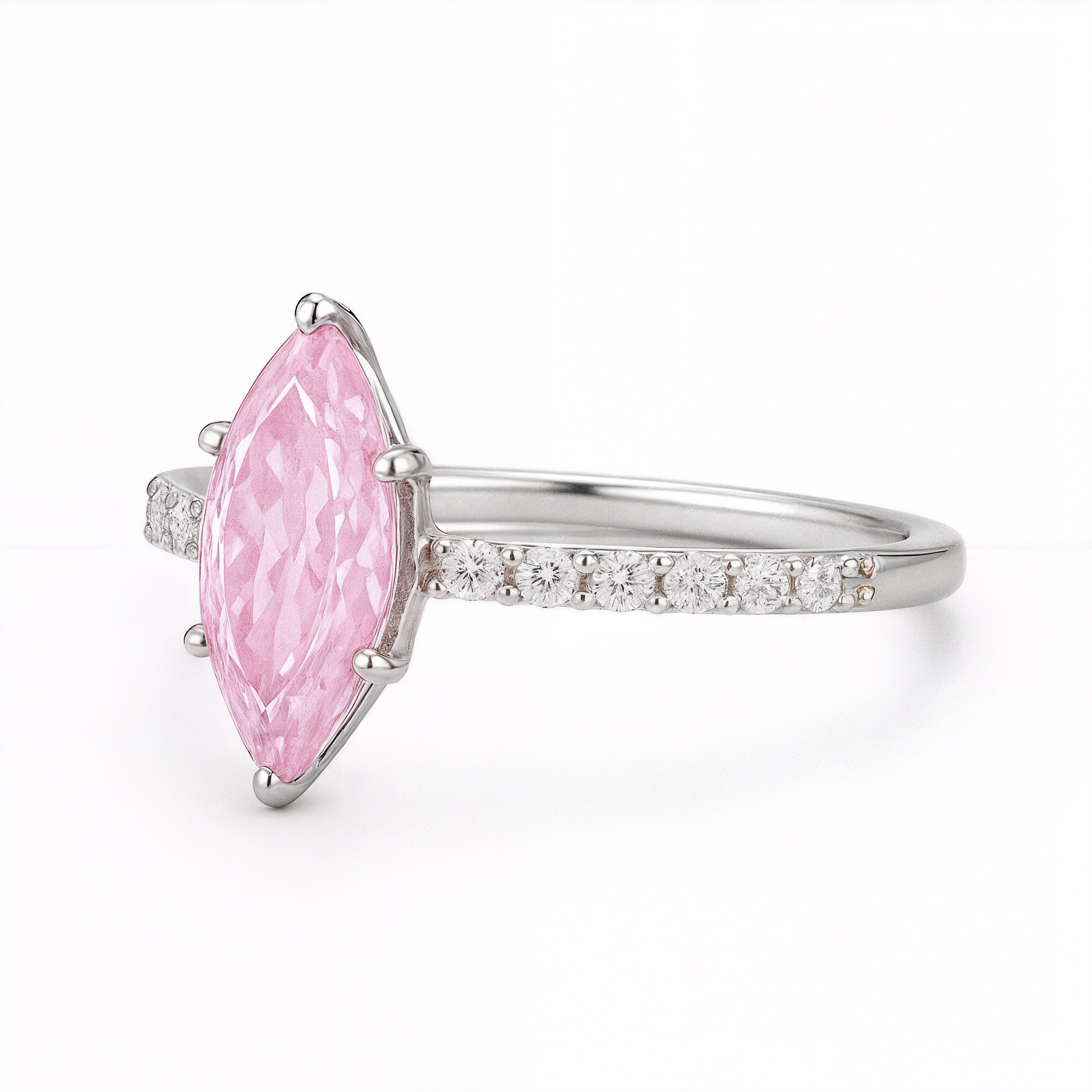 THEONE Pink Marquise Silver Promise